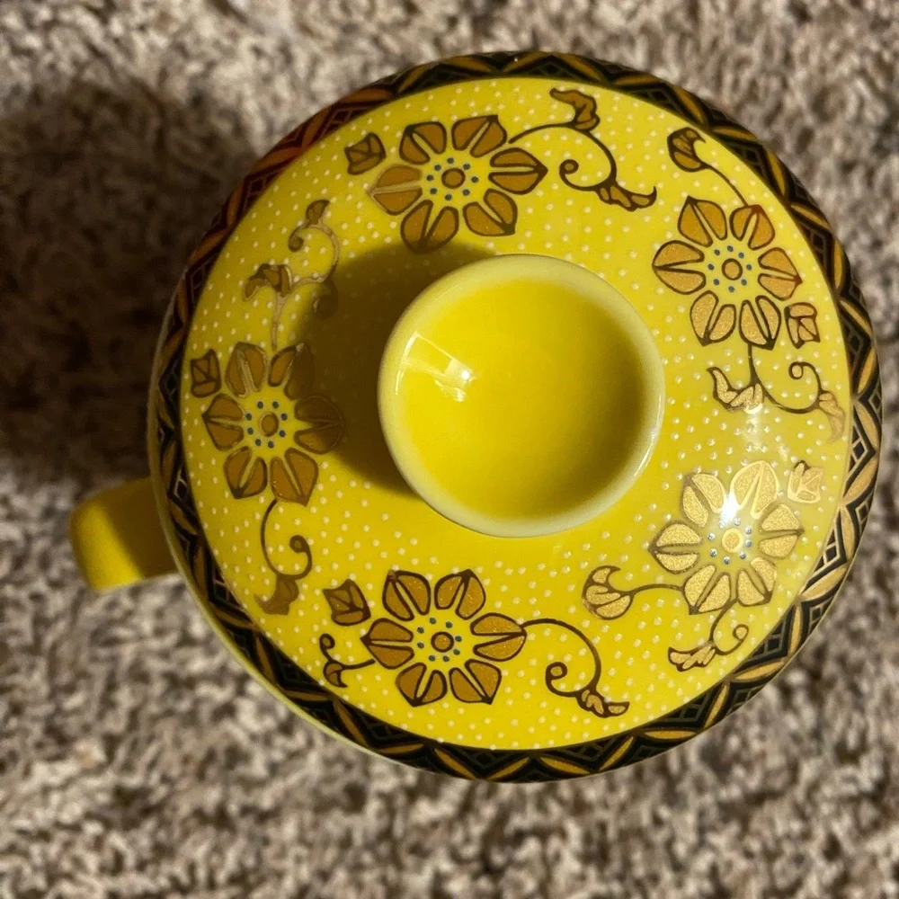 ART MAKE TASTE 4-piece CHINESE PORCELAIN TEA CUP w INFUSER SAUCER LID New in Box - Picture 7 of 16